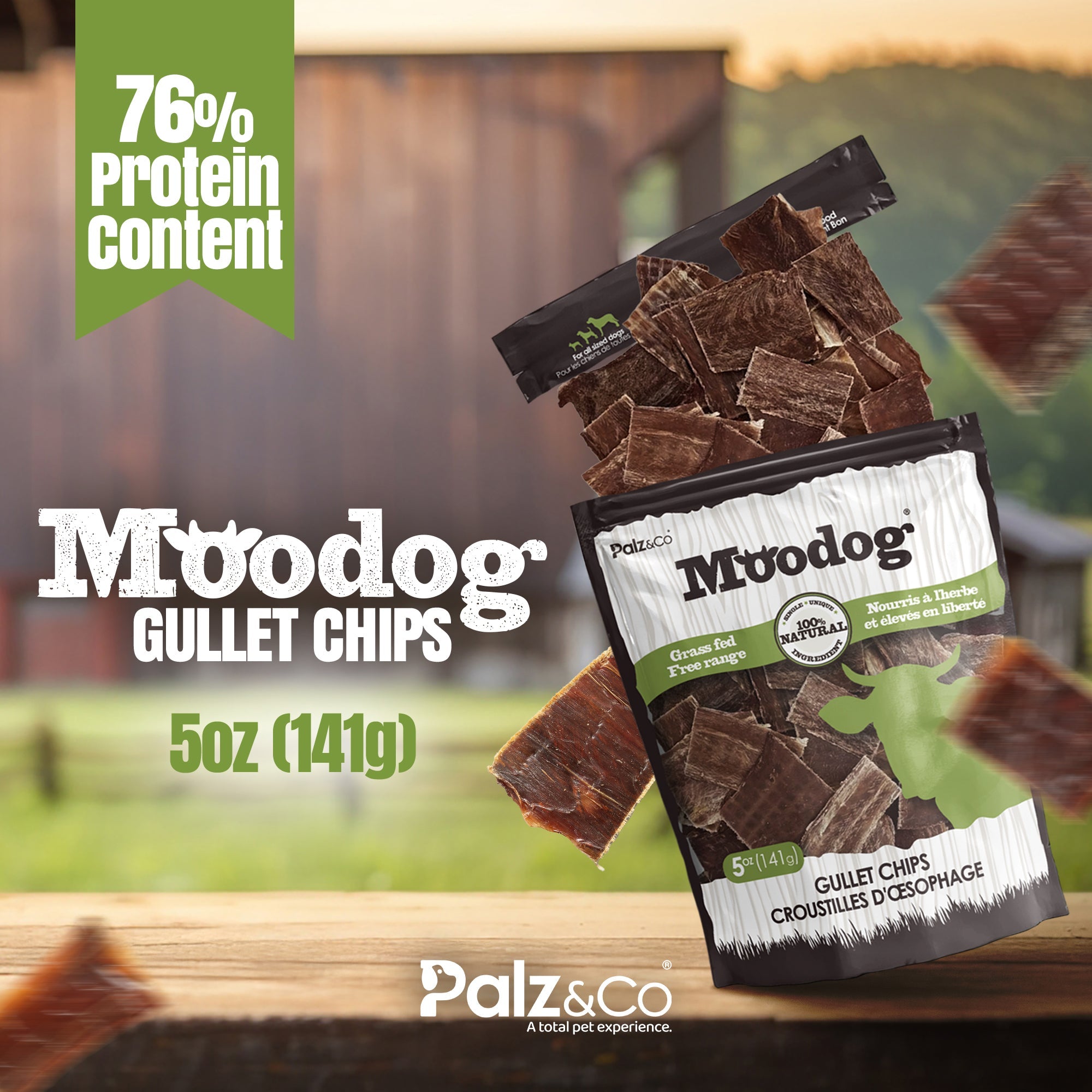 Moodog Beef Gullet Chips - 5 oz