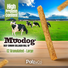 Moodog Easy-Chew Corium Collagen Dog Treat 7" & 10" Beef Flavor Roll