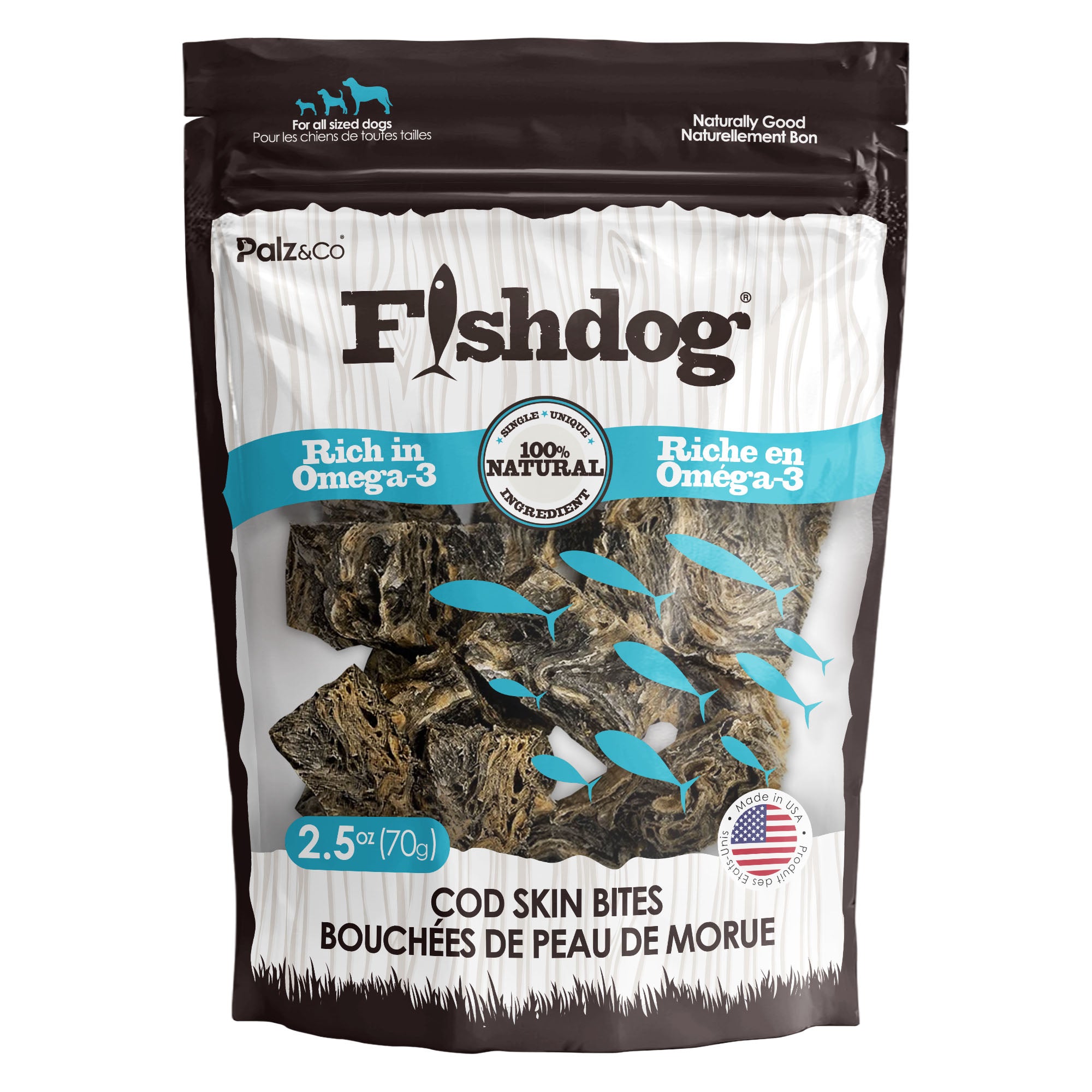 Fishdog Cod Bites Cubes - 2.5 oz