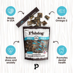 Fishdog Cod Bites Cubes - 2.5 oz