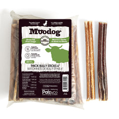 Moodog Beef Thick Bully Sticks 6" & 12", Pack of 25