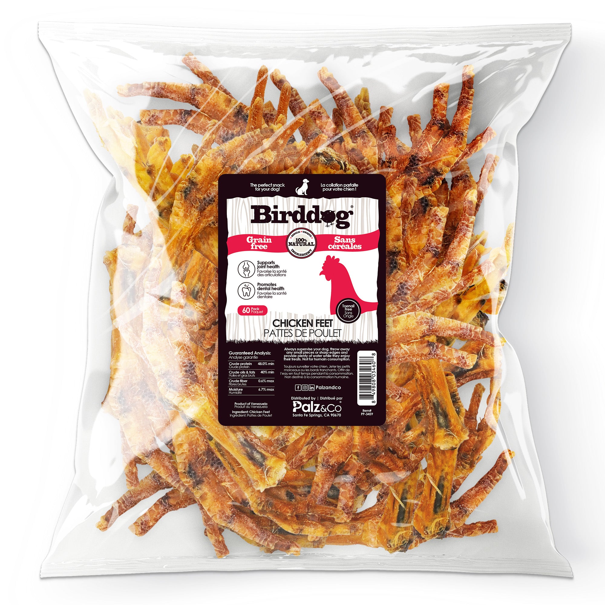 Birddog Chicken Feet (No Nails) - Pack of 60