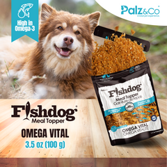 Fishdog Meal Topper for Dogs & Cats – Natural Seafood-Based Food Topper in 100g – By Palz&Co