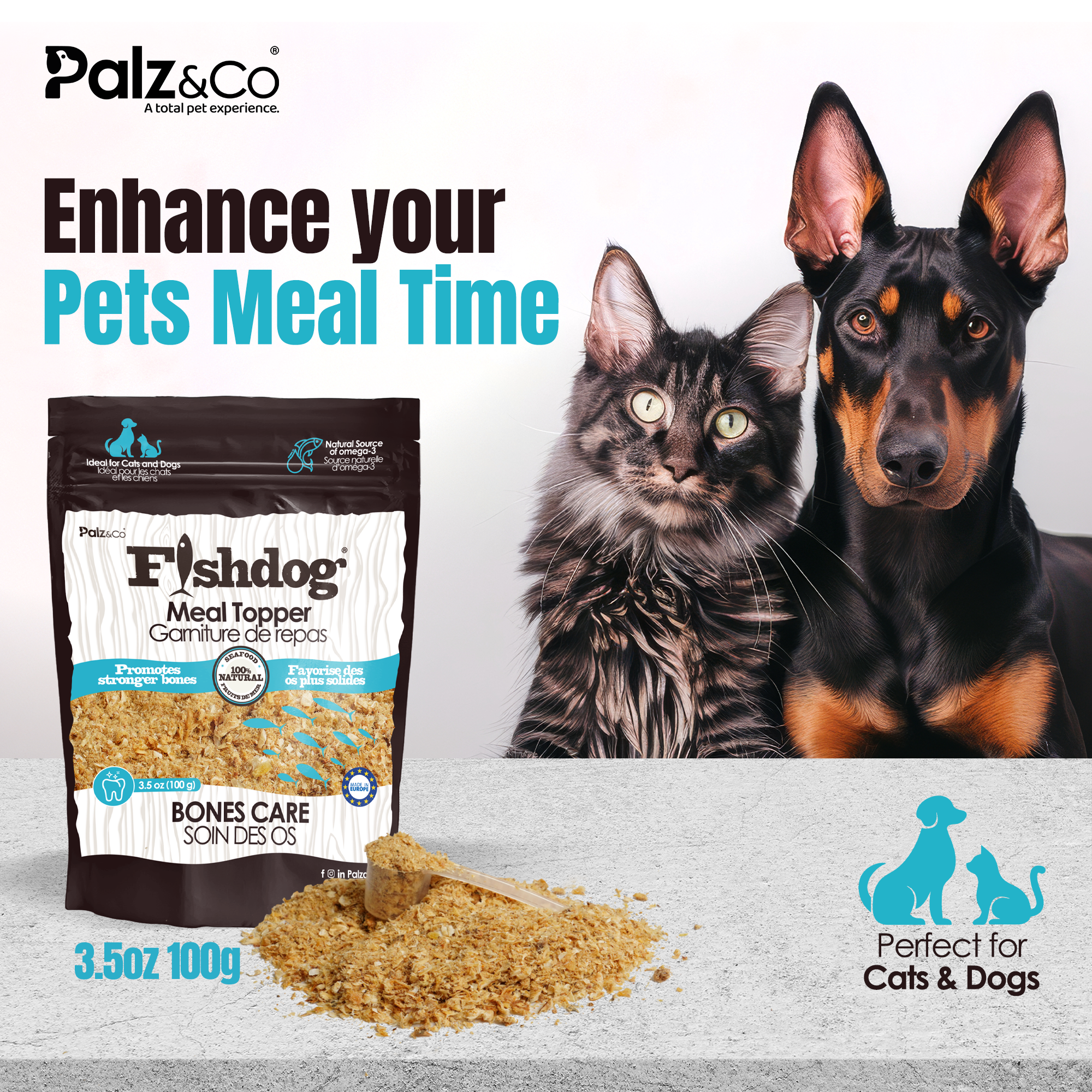 Fishdog Meal Topper for Dogs & Cat - 3.5 oz (100g)