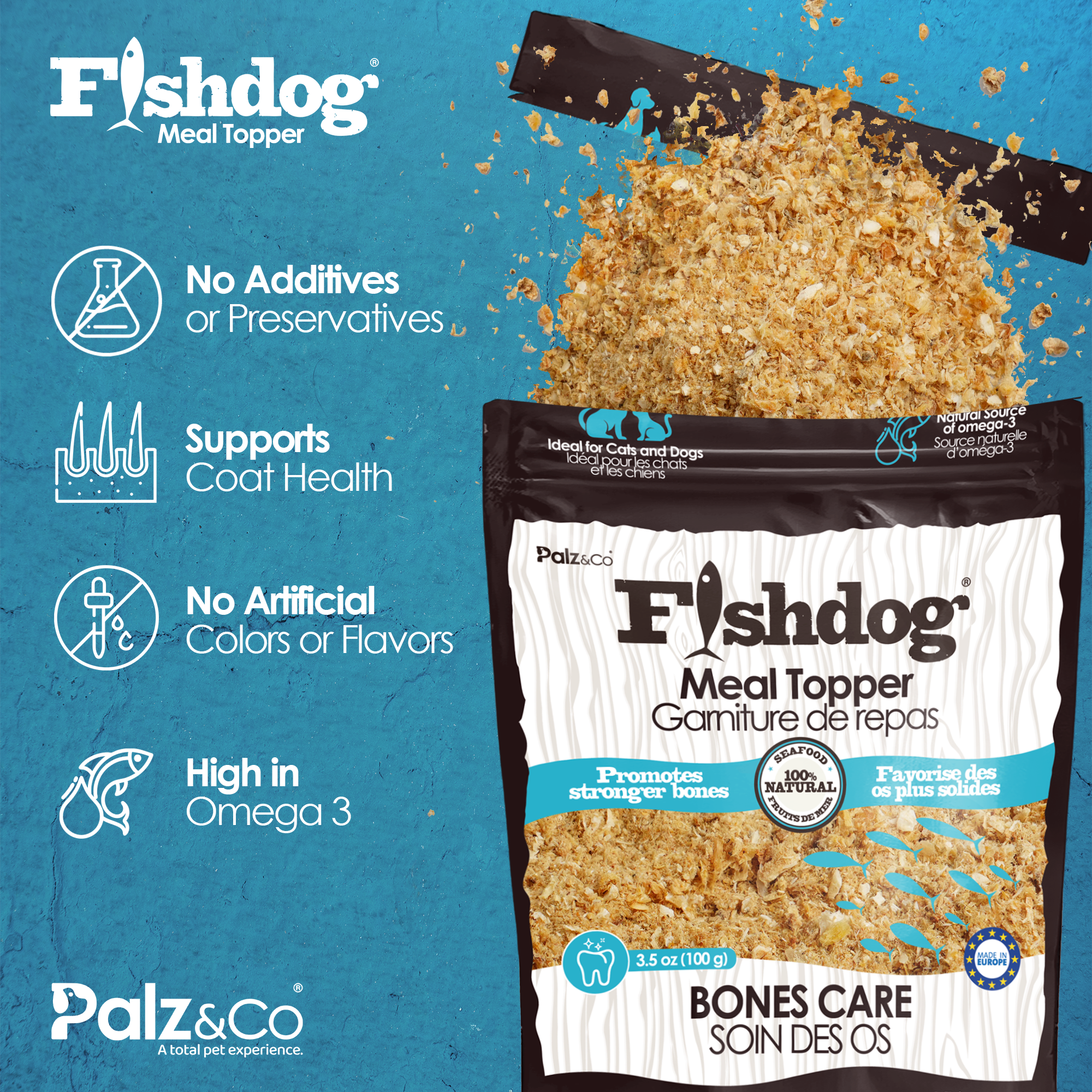 Fishdog Meal Topper for Dogs & Cat - 3.5 oz (100g)