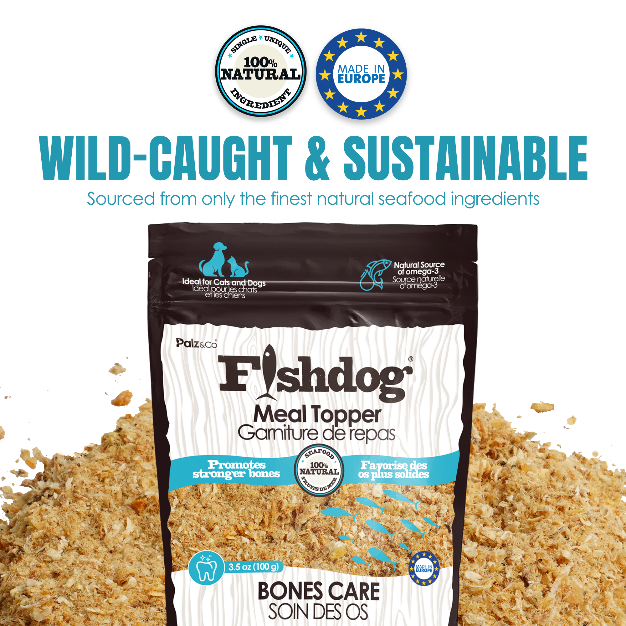 Fishdog Meal Topper for Dogs & Cat - 3.5 oz (100g)