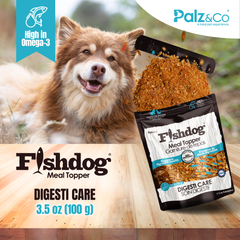 Fishdog Meal Topper for Dogs & Cats – Natural Seafood-Based Food Topper in 100g – By Palz&Co