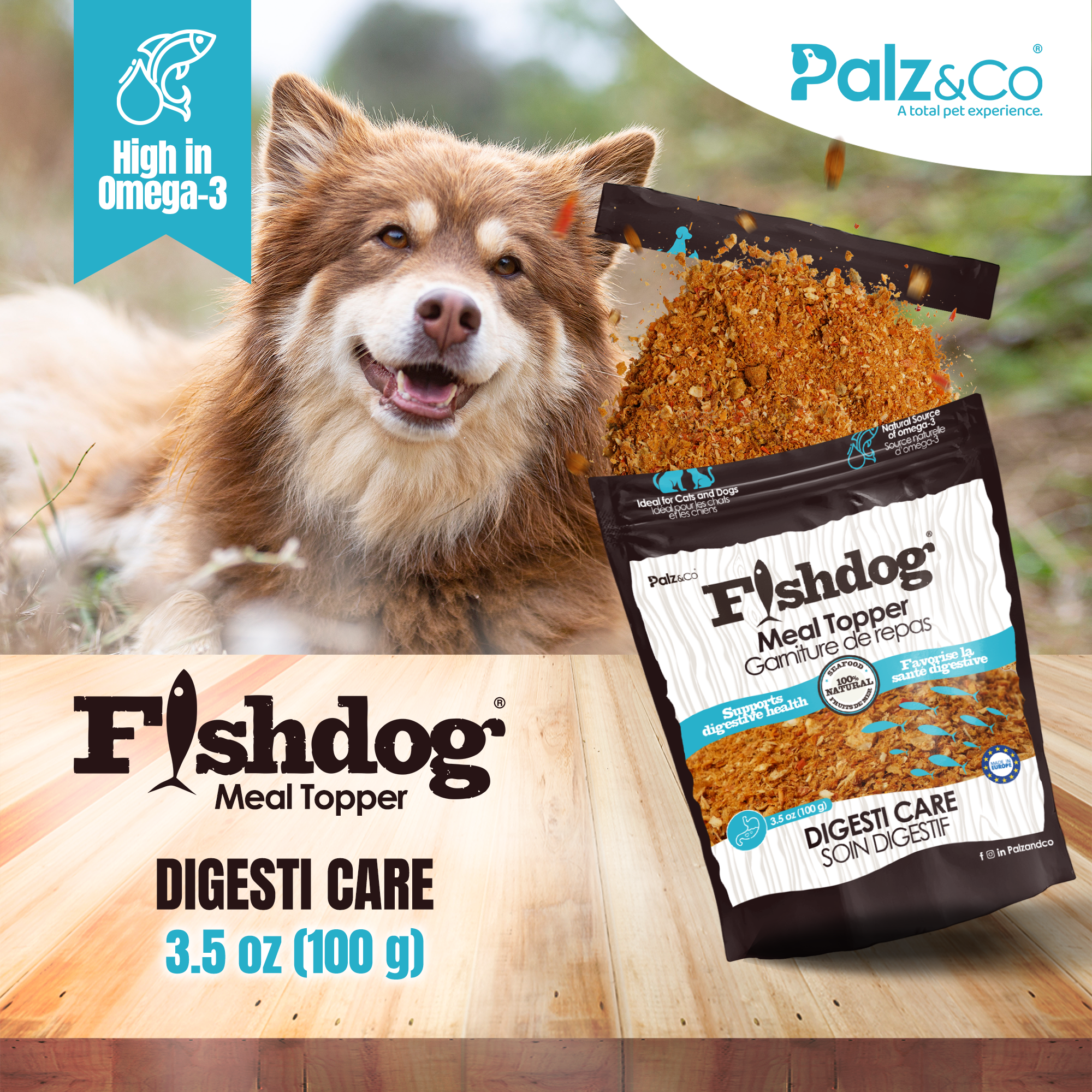 Fishdog Meal Topper for Dogs & Cat - 3.5 oz (100g)