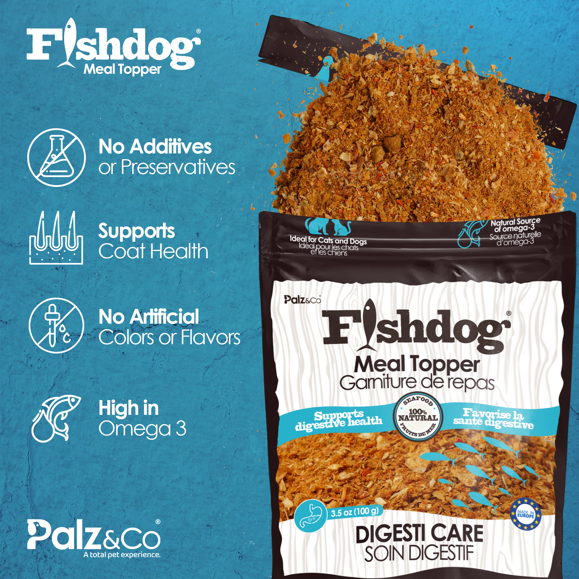 Fishdog Meal Topper for Dogs & Cat - 3.5 oz (100g)