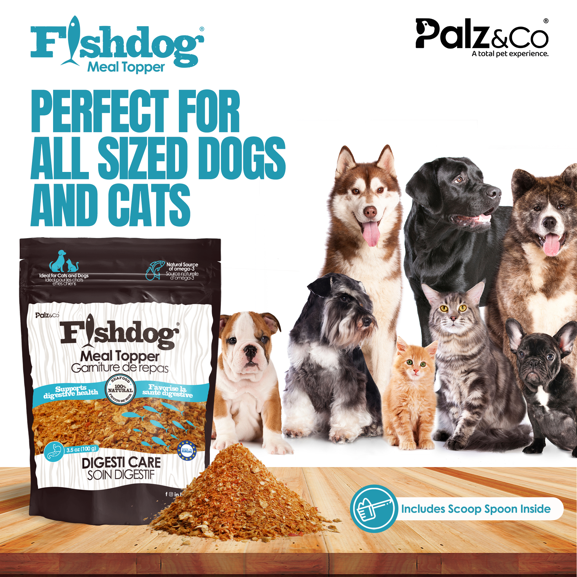 Fishdog Meal Topper for Dogs & Cat - 3.5 oz (100g)