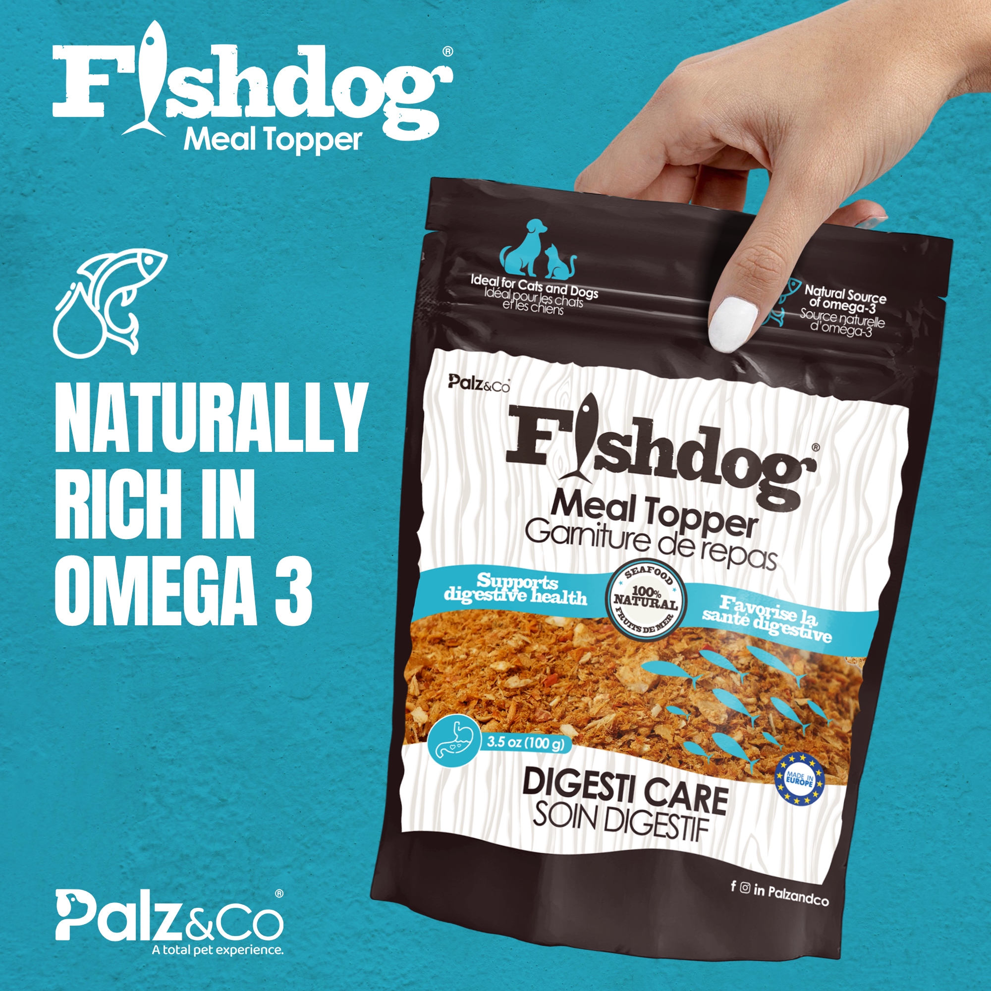 Fishdog Meal Topper for Dogs & Cat - 3.5 oz (100g)