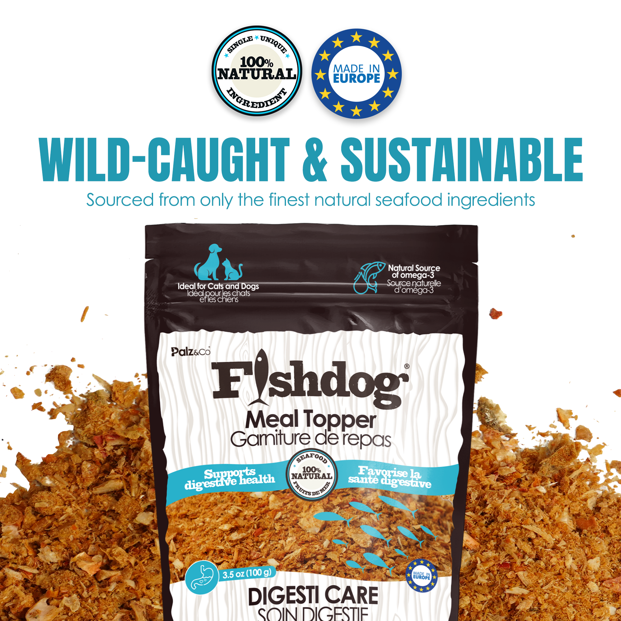 Fishdog Meal Topper for Dogs & Cat - 3.5 oz (100g)