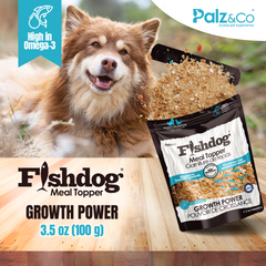 Fishdog Meal Topper for Dogs & Cats – Natural Seafood-Based Food Topper in 100g – By Palz&Co