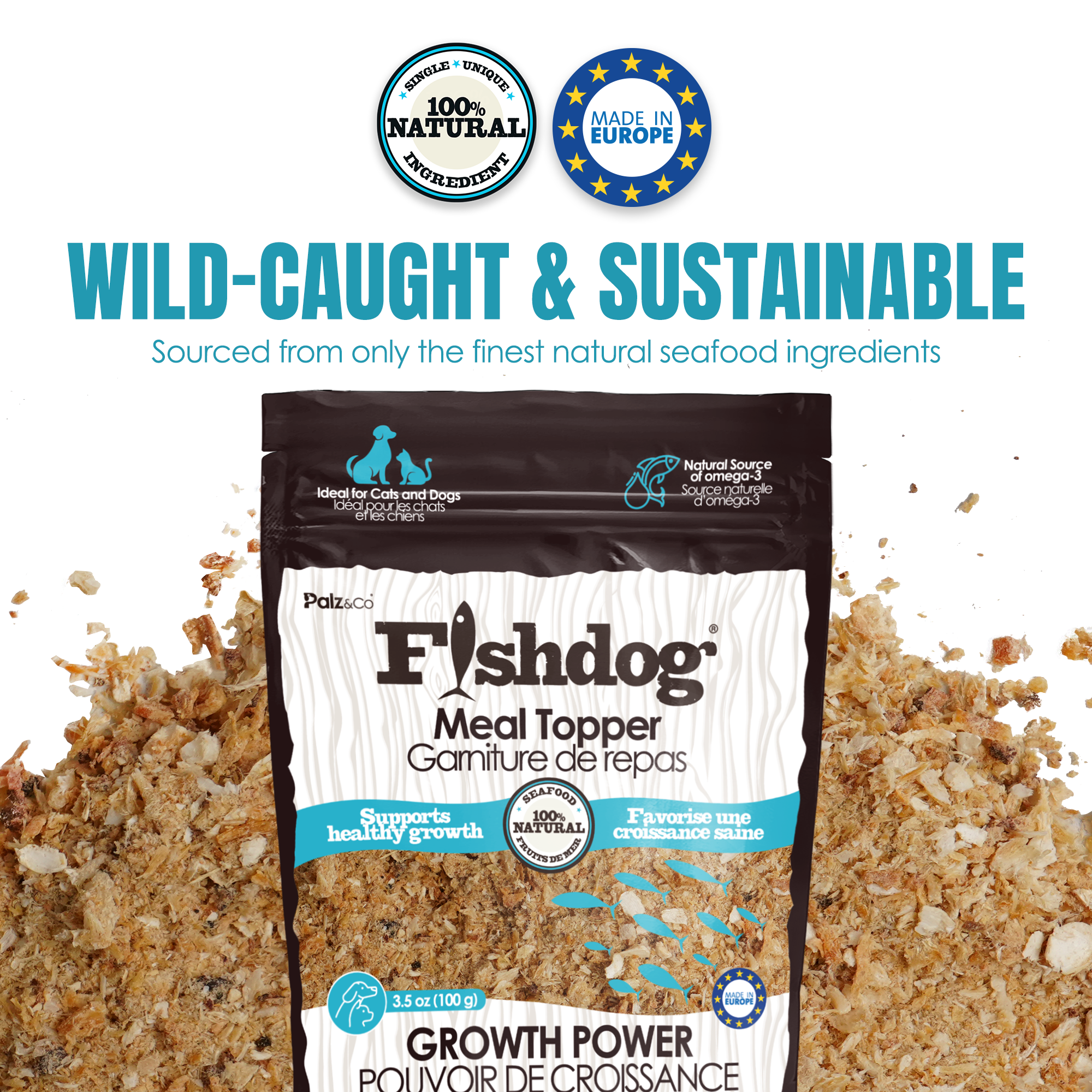 Fishdog Meal Topper for Dogs & Cat - 3.5 oz (100g)