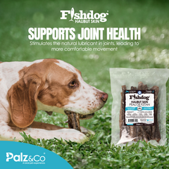 Fishdog Halibut Skin Dog Treats – Wild-Caught, Omega-3 Rich Fish Skin Chews – All-Natural, Single Ingredient, Grain-Free – 2.5 oz (70g) by Palz&Co