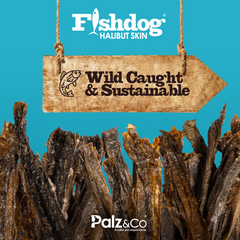 Fishdog Halibut Skin Dog Treats – Wild-Caught, Omega-3 Rich Fish Skin Chews – All-Natural, Single Ingredient, Grain-Free – 2.5 oz (70g) by Palz&Co