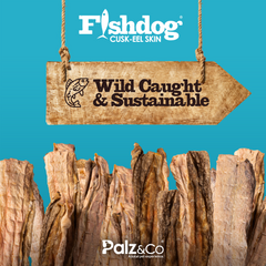 Fishdog Cusk-Eel Skin Dog Treats – Wild-Caught, Omega-3 Rich Fish Skin Chews – Natural, Single-Ingredient, Crunchy Dog Snack – 2.5 oz (70g) by Palz&Co