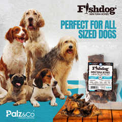 Fishdog Tuna Bones Dog Treats – Wild-Caught, Omega-3 Rich Tuna Chews – Crunchy, All-Natural, Single Ingredient Fish Snack – 3.5 oz (100g) by Palz&Co
