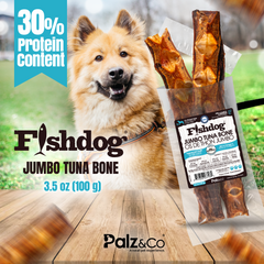 Fishdog Tuna Bones Dog Treats – Wild-Caught, Omega-3 Rich Tuna Chews – Crunchy, All-Natural, Single Ingredient Fish Snack – 3.5 oz (100g) by Palz&Co