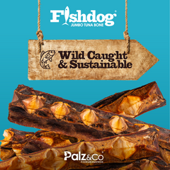 Fishdog Tuna Bones Dog Treats – Wild-Caught, Omega-3 Rich Tuna Chews – Crunchy, All-Natural, Single Ingredient Fish Snack – 3.5 oz (100g) by Palz&Co