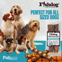 Fishdog Tuna Bones Dog Treats – Wild-Caught, Omega-3 Rich Tuna Chews – Crunchy, All-Natural, Single Ingredient Fish Snack – 3.5 oz (100g) by Palz&Co