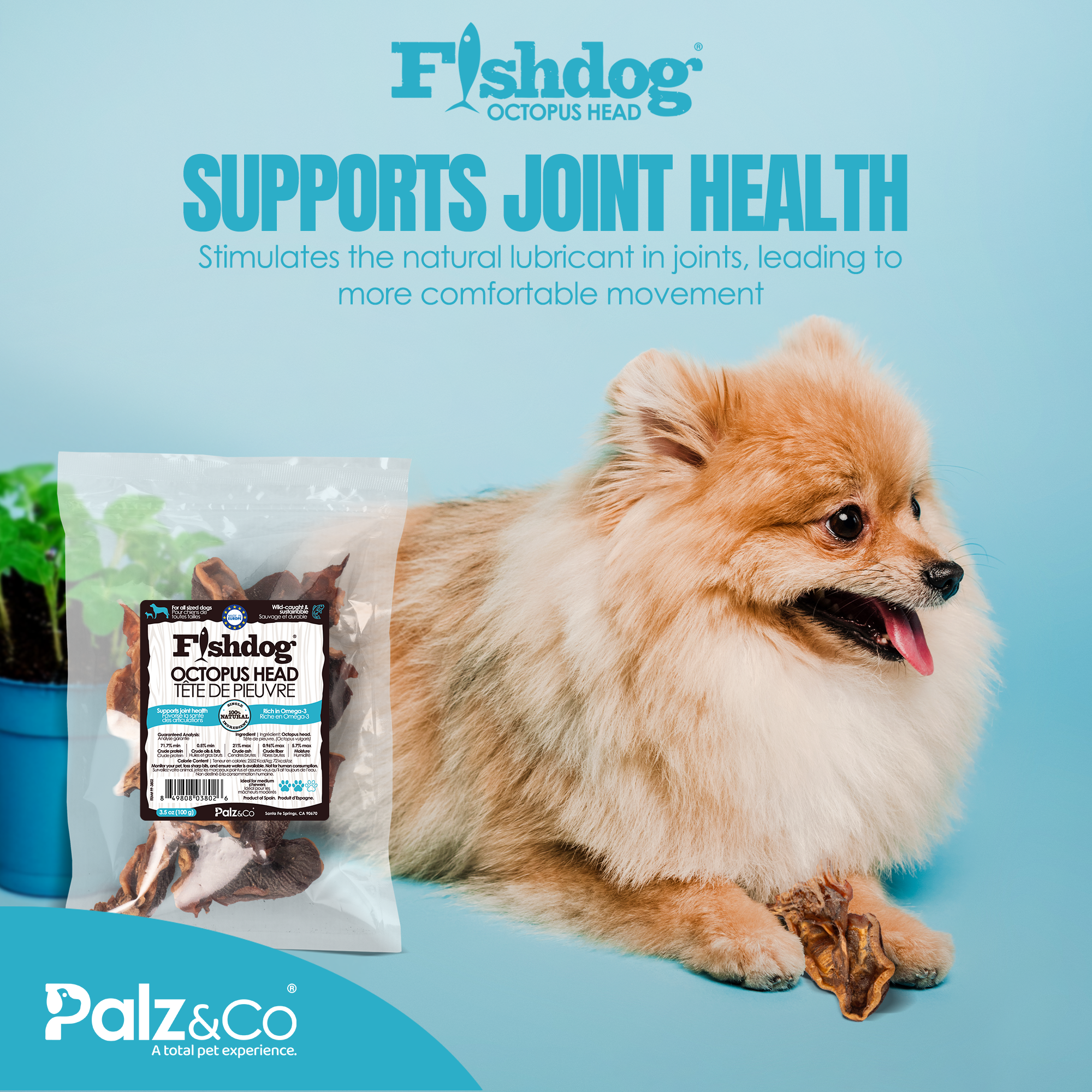 Fishdog Octopus Head - 3.5 oz (100g)