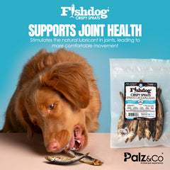 Fishdog Crispy Sprats Dog Treats – Whole Wild-Caught Fish Snacks for Dogs – All-Natural, Omega-3 Rich, Single Ingredient – 2.5 oz (70g) by Palz&Co