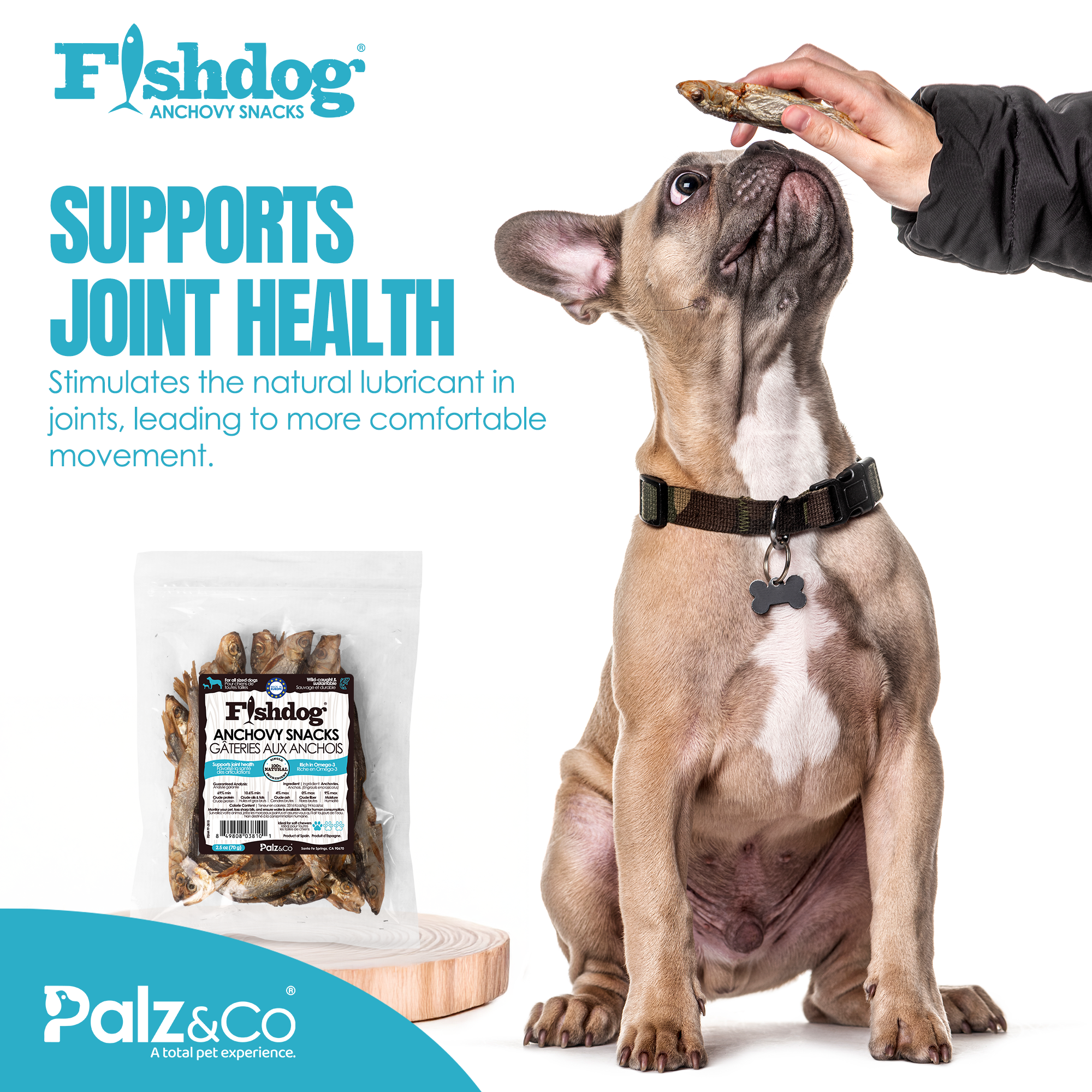 Fishdog Anchovy Snacks - 2.5 oz (70g)