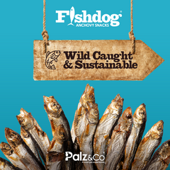 Fishdog Anchovy Dog Treats - Wild-Caught Whole Anchovy Snacks for Dogs - All-Natural, Omega-3 Rich, Joint Support – 2.5 oz (70g) by Palz&Co