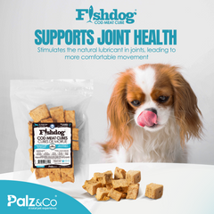 Fishdog Cod Meat Cubes for Dogs – Wild-Caught, Omega-3 Rich Dog Treats – Single Ingredient, All-Natural, Crunchy Cod Fish Snacks – 2 oz (60g) by Palz&Co