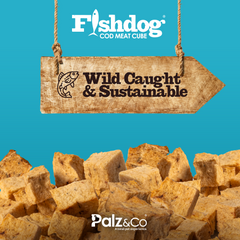 Fishdog Cod Meat Cubes for Dogs – Wild-Caught, Omega-3 Rich Dog Treats – Single Ingredient, All-Natural, Crunchy Cod Fish Snacks – 2 oz (60g) by Palz&Co