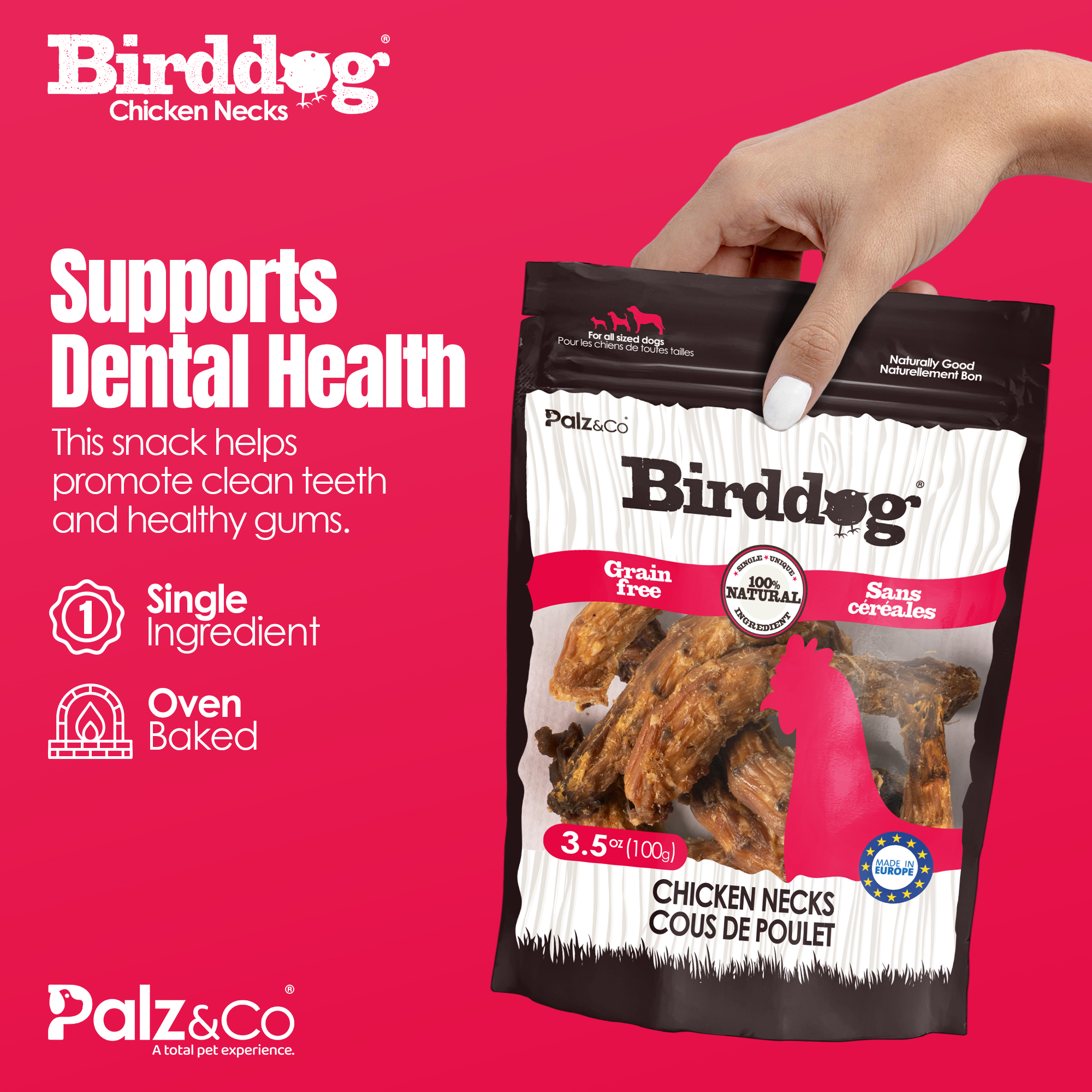 Birddog Chicken Necks - 3.5 oz (100g)