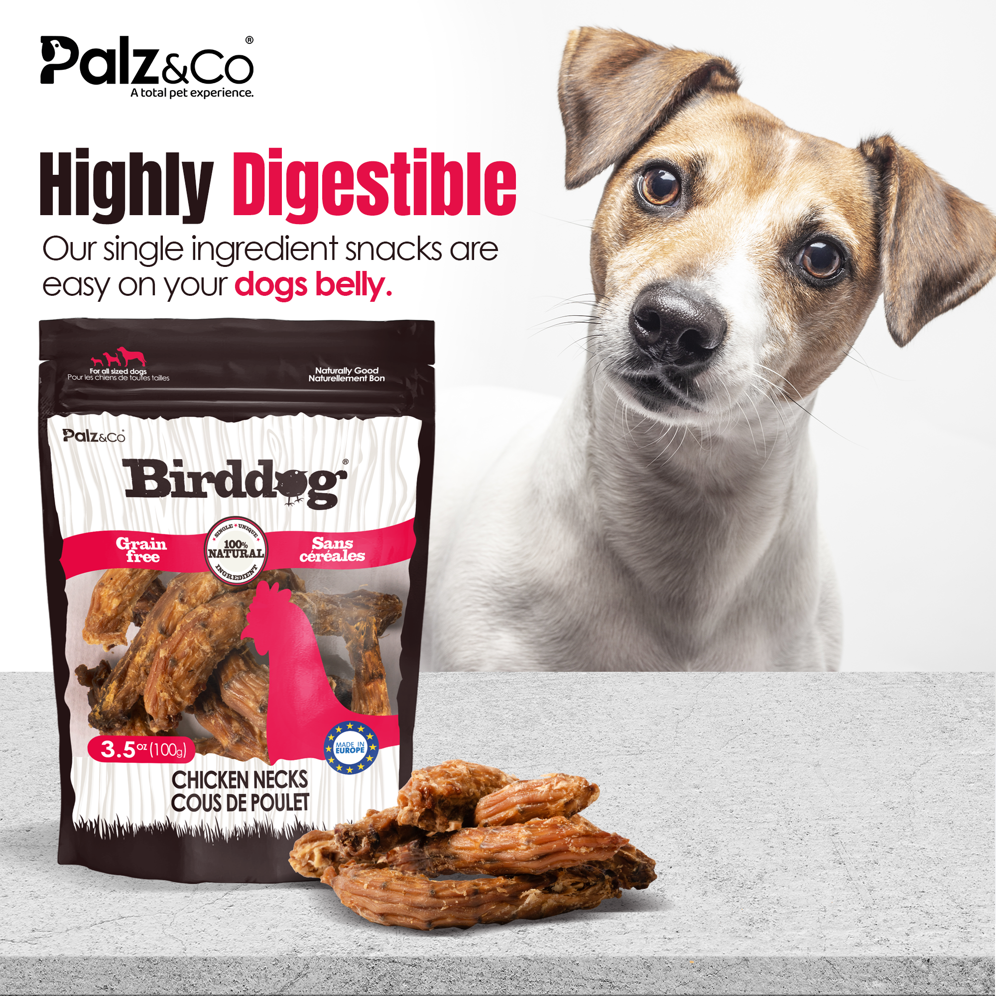 Birddog Chicken Necks - 3.5 oz (100g)