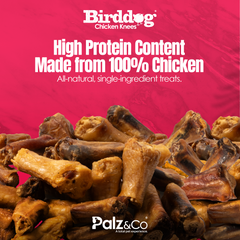 Birddog Chicken Knees Dog Treats – 100% Natural, Grain-Free, Joint Support – Crunchy Bone Chews for Dogs – 3.5 oz (100g)