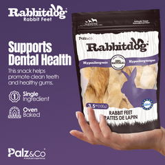 RabbitDog Rabbit Feet with Fur 100g