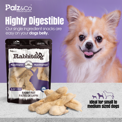 Rabbitdog Rabbir Feet with Fur 100g