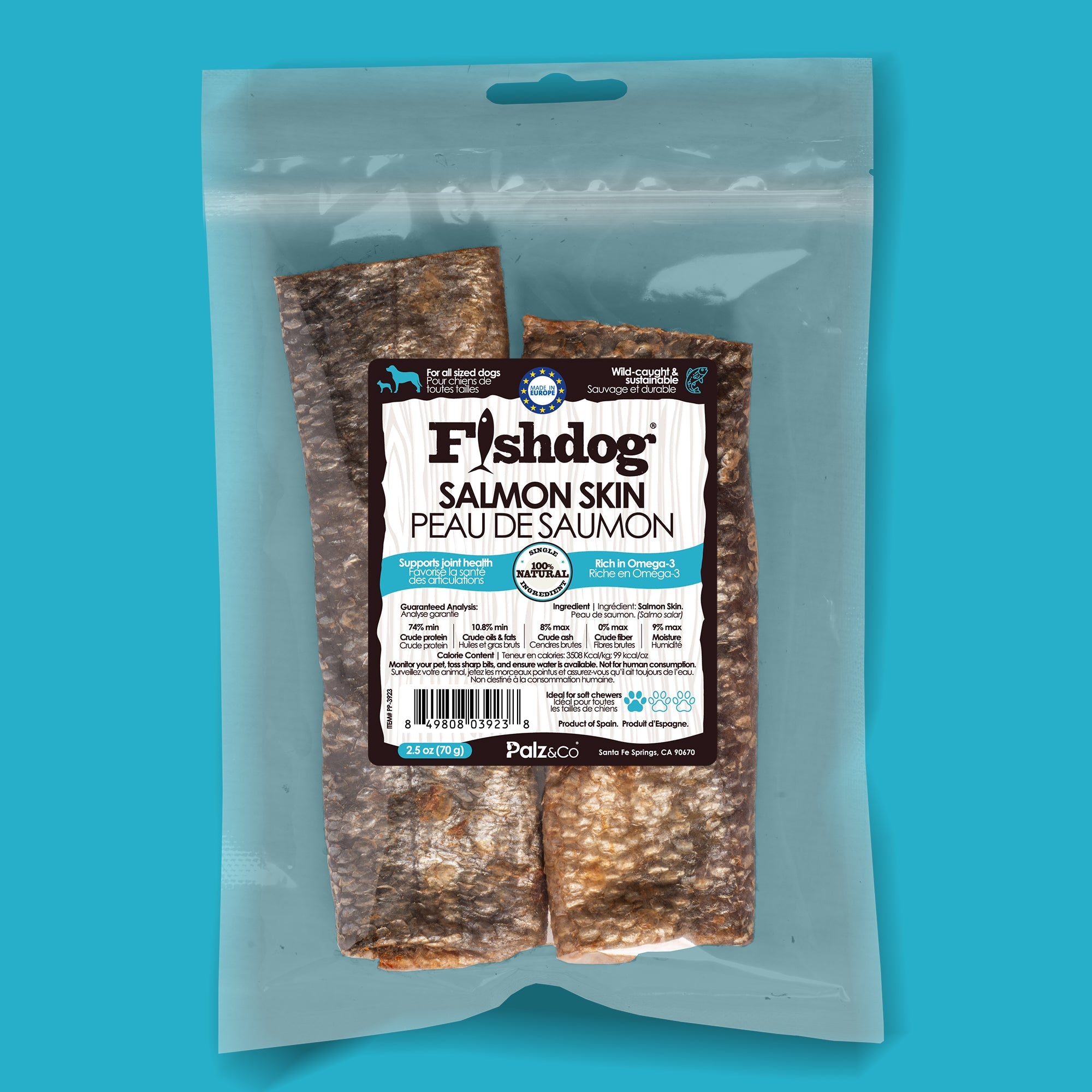 Fishdog Salmon Skin - 2.5 oz (70g)