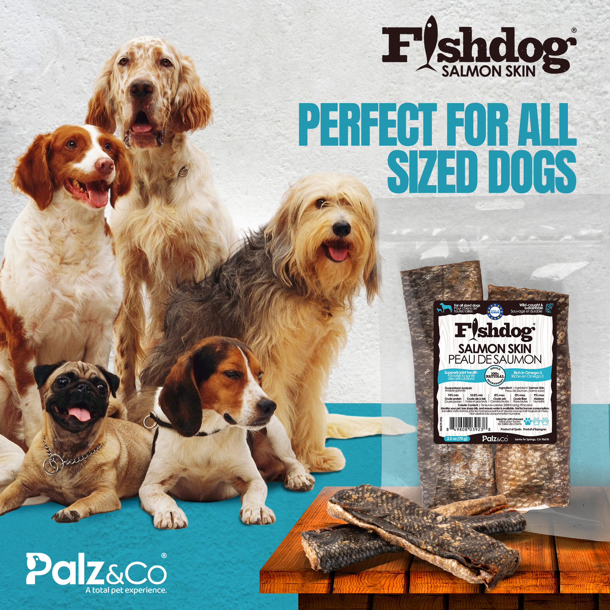 Fishdog Salmon Skin - 2.5 oz (70g)