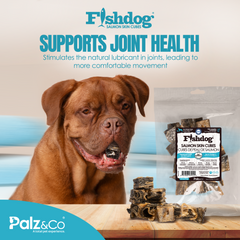 Fishdog Salmon Skin Cubes Dog Treats – 2.5 oz (70g) by Palz&Co
