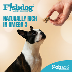 Fishdog Salmon Skin Cubes Dog Treats – 2.5 oz (70g) by Palz&Co