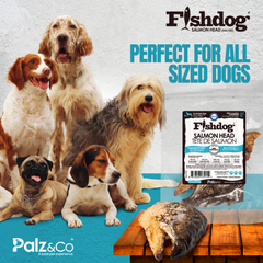 Fishdog Salmon Head Dog Treats - 4.5 oz (127g) by Palz&Co