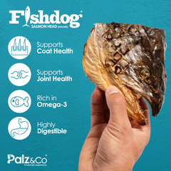 Fishdog Salmon Head Dog Treats - 4.5 oz (127g) by Palz&Co