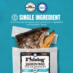 Fishdog Salmon Head Dog Treats - 4.5 oz (127g) by Palz&Co