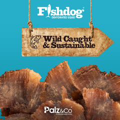 Fishdog Squid Dog Treats – Dehydrated Wild-Caught Squid for Dogs – Rich in Omega-3, High Protein, All-Natural, Single Ingredient Snack – 2 oz (60g) by Palz&Co