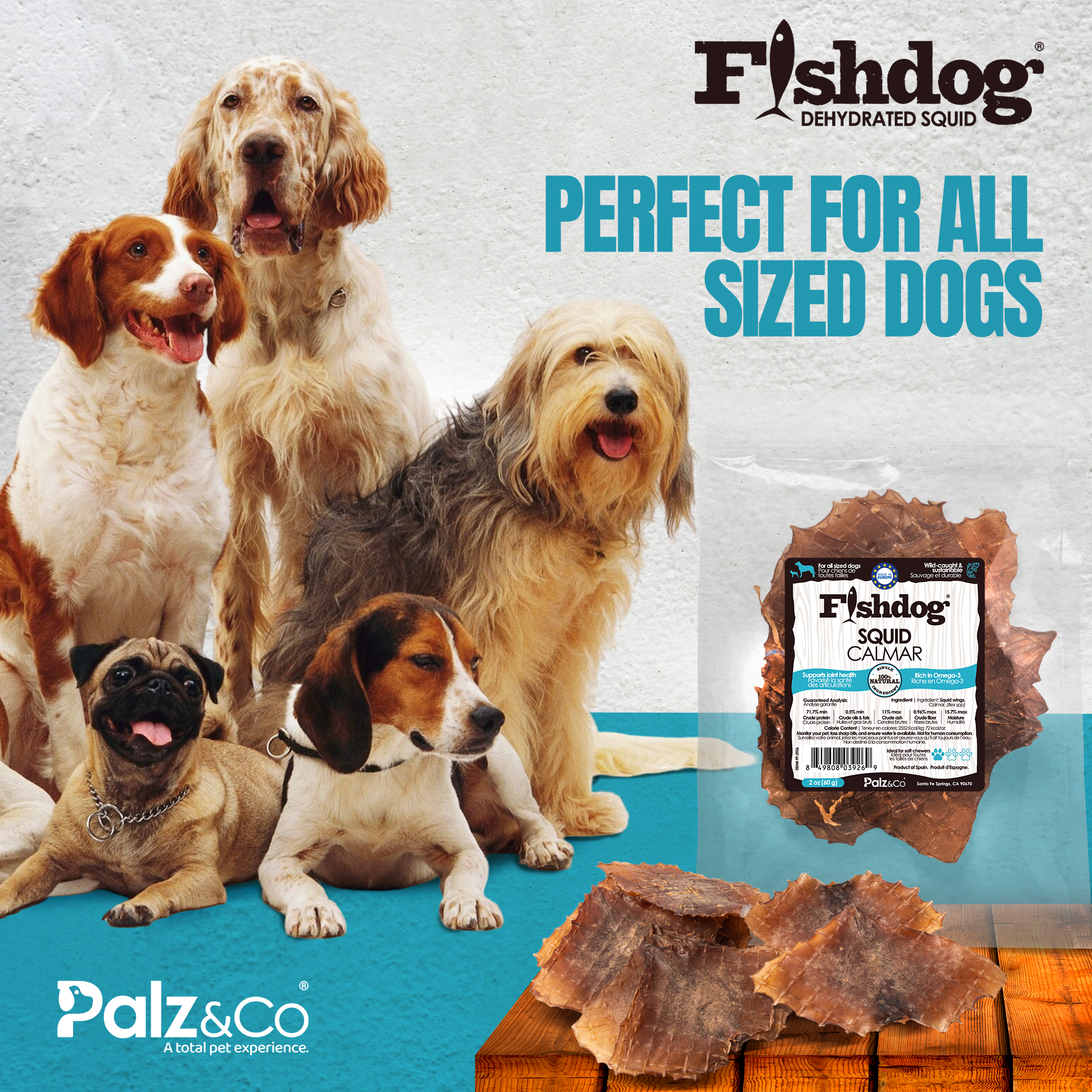 Fishdog Dehydrated Squid - 2 oz (60g)