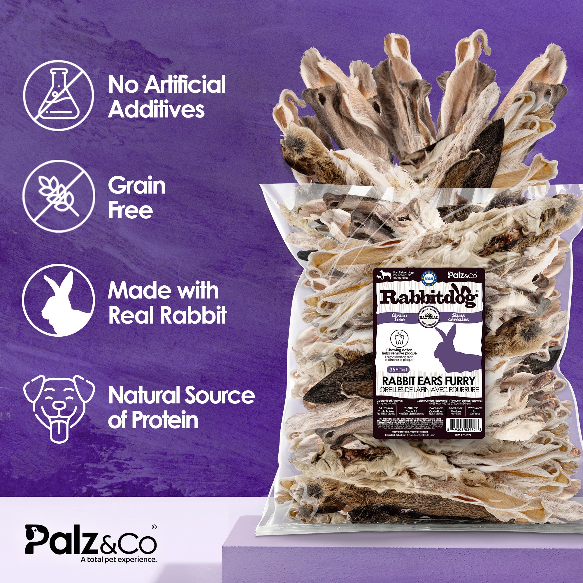 Rabbit Ears - 2.2 lbs (1kg) 