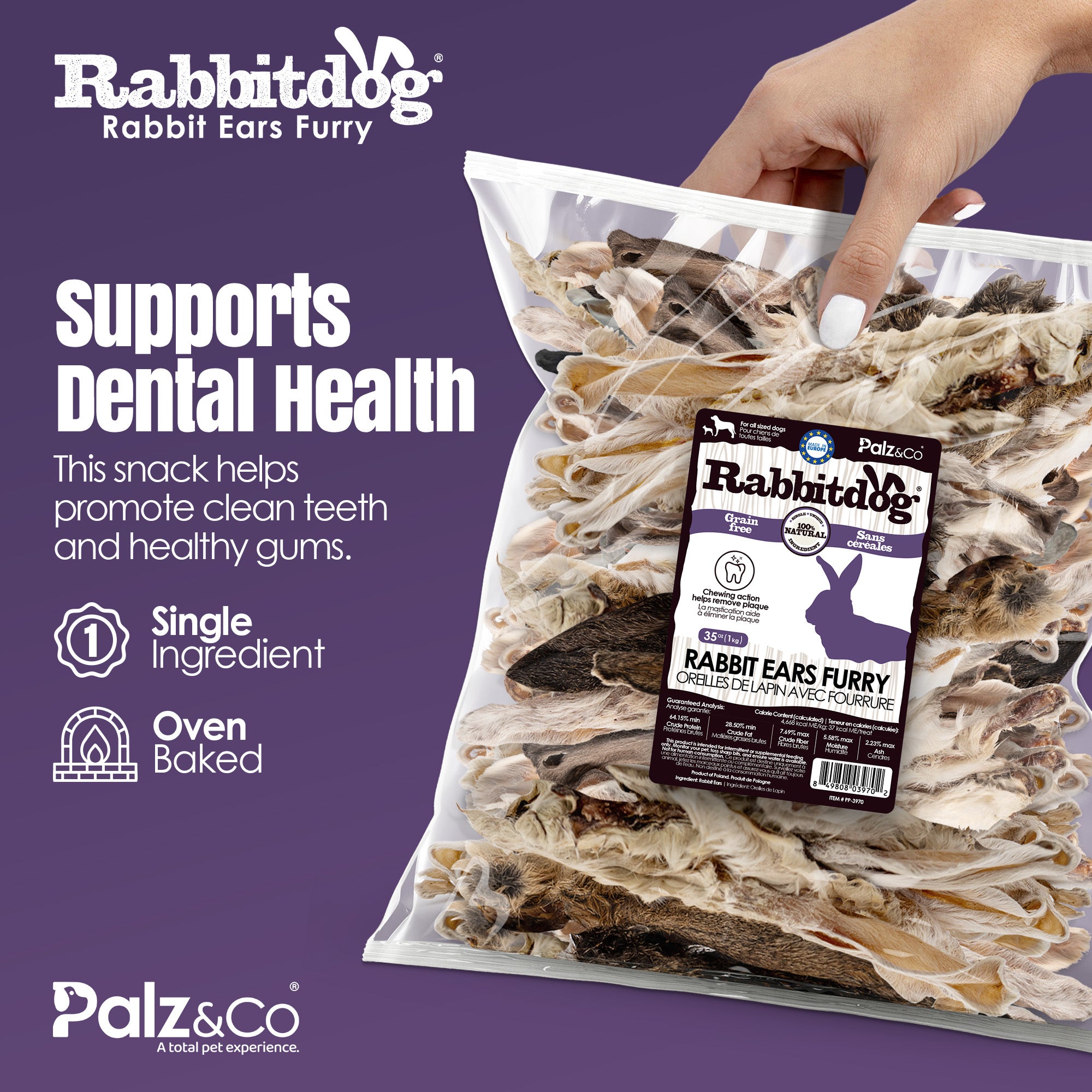 View details for Rabbitdog Rabbit Ears - 2.2 lbs (1kg)