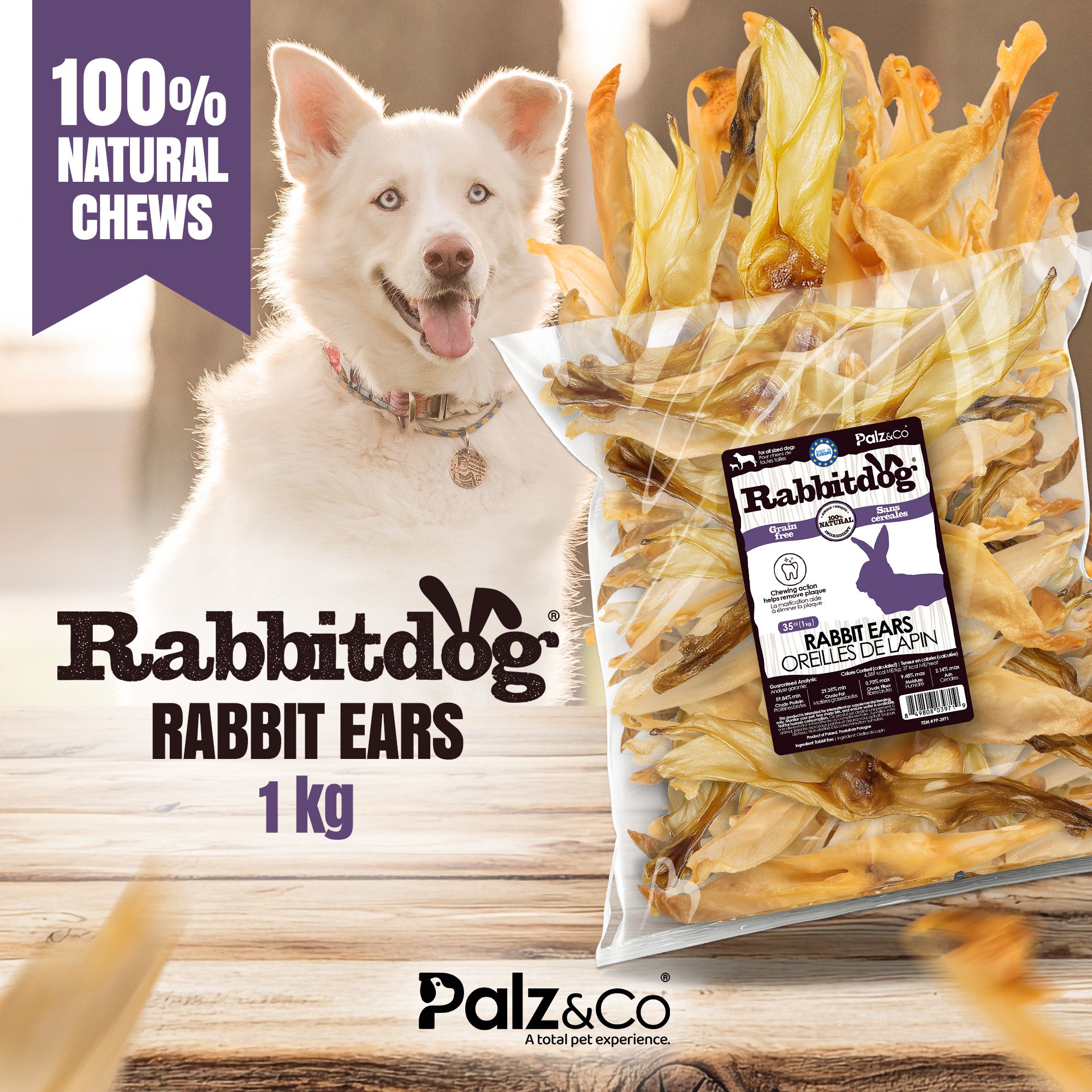Rabbitdog Rabbit Ears - 2.2 lbs (1kg)