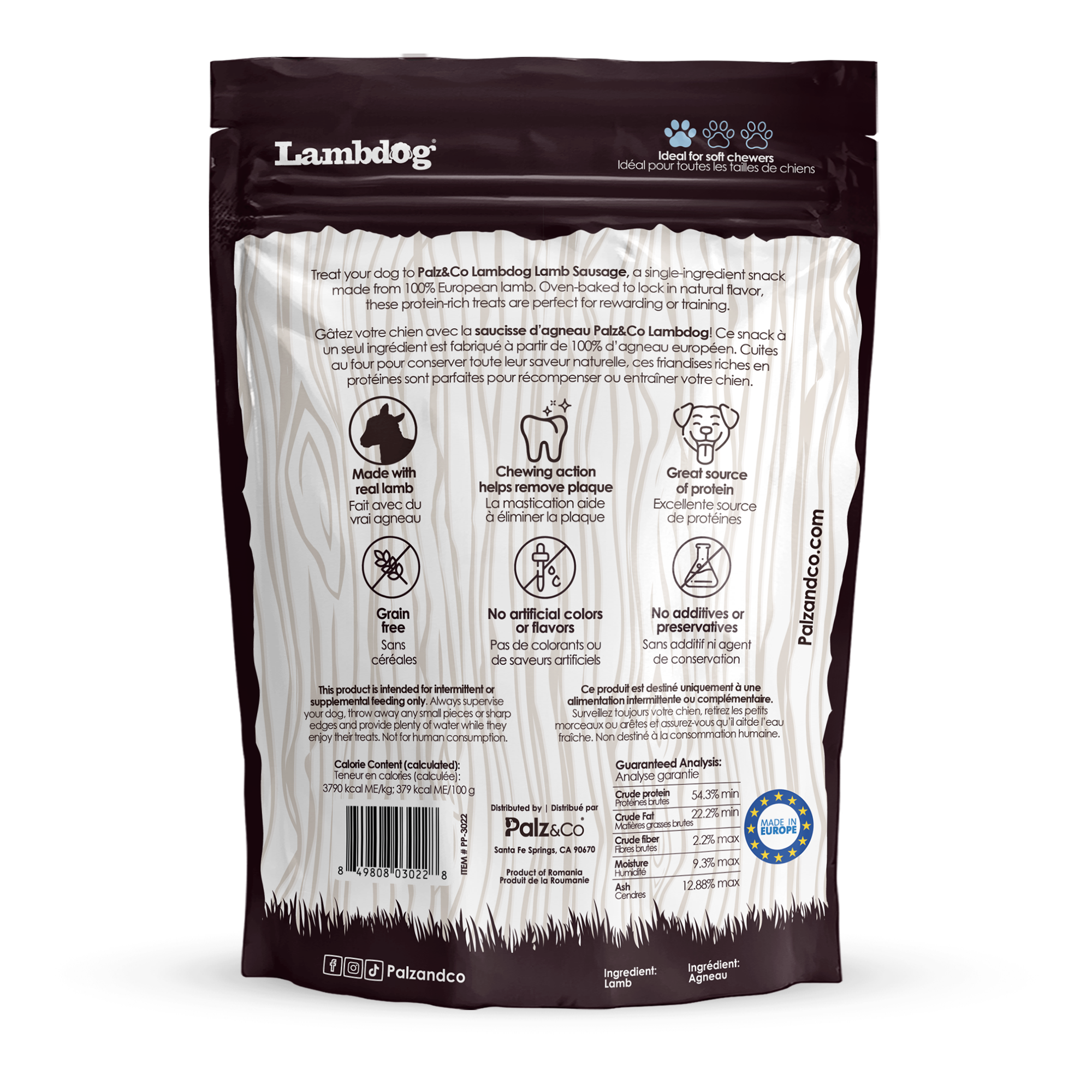 Lambdog Lamb Sausage Dog Treats - 8 & 20 Pack