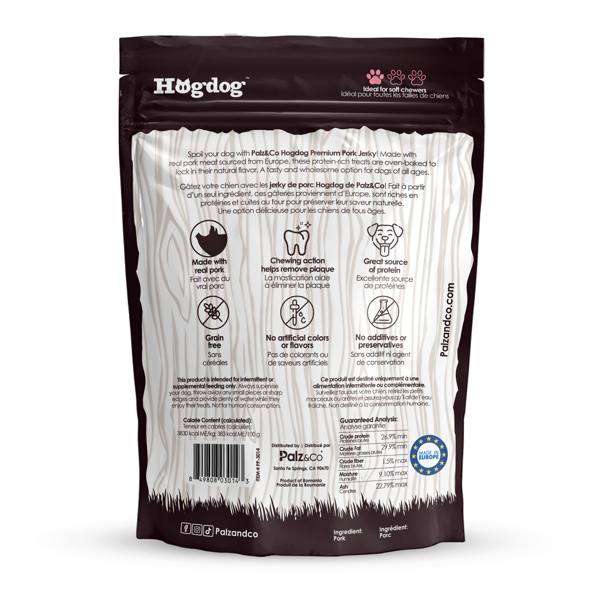 Hogdog Pork Jerky Chews - Pack of 10